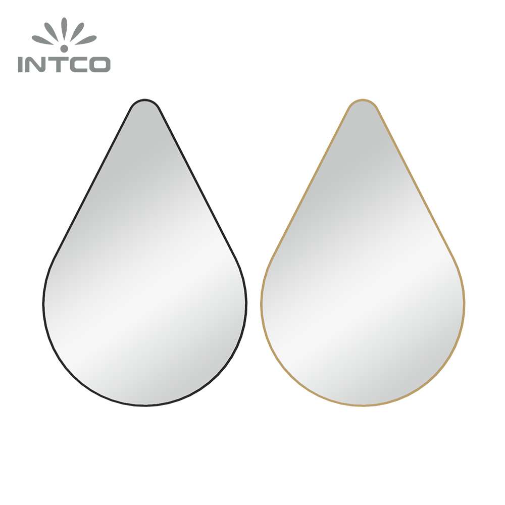 Intco metal frame mirror are available in two colors, black and gold